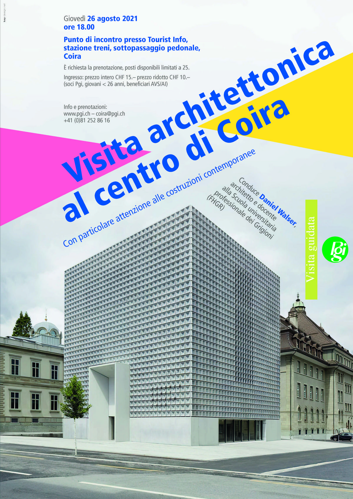 Locandina visita architettonica al centro di Coira